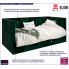 Tapicerowane zielone łóżko Casini 5X