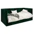 Zielone tapicerowane łóżko leżanka Casini 5X - 3 rozmiary