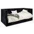 Czarne łóżko z pikowanym oparciem Casini 5X