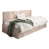 Beżowe welwetowe łóżko z oparciem Somma 4X - 3 rozmiary