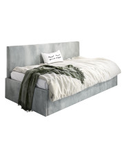 Popielate łóżko sofa z oparciem Somma 4X - 3 rozmiary w sklepie Edinos.pl