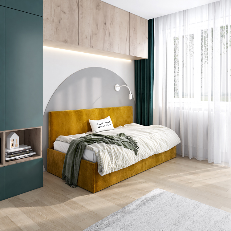 łóżko młodzieżowe z oparciem Salma 4X