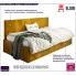 Tapicerowane musztardowe łóżko sofa Somma 4X