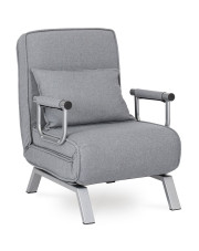 Szary fotel relaksacyjny z funkcją spania - Seto
