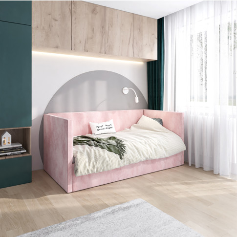 Różowe łóżko leżanka z oparciem Somma 5X