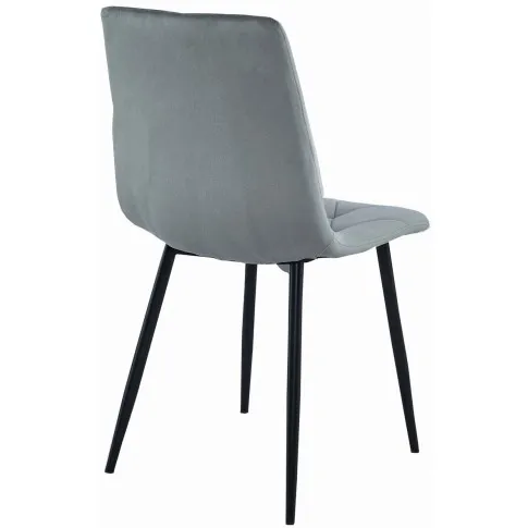 Szare tapicerowane krzesło metalowe Ukis