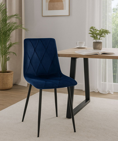 Welurowe krzesło do salonu Rexon