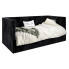 Czarne tapicerowane łóżko z oparciem Somma 5X - 3 rozmiary