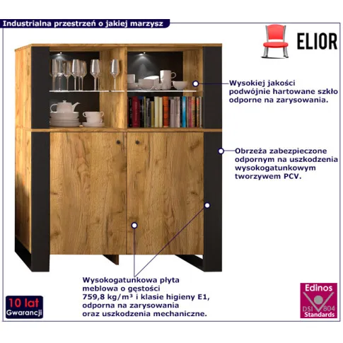 Nowoczesna loftowa witryna Pixi 3X