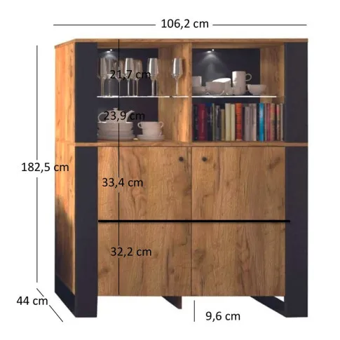 Wymiary witryny Pixi 3X