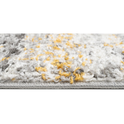 Fotografia Szaro-żółty nowoczesny chodnik shaggy - Isco 120x100 cm z kategorii Dywany i chodniki