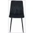 Czarne pikowane krzesło tapicerowane Ukis