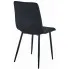 Czarne welurowe krzesło tapicerowane Ukis