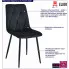 Infografika czarnego metalowego krzesła tapicerowanego Ukis