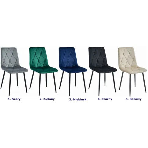 Kolory krzesła pikowanego metalowego Ukis
