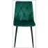 Zielone pikowane krzesło welurowe tapicerowane Ukis