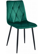 Zielone krzesło tapicerowane nowoczesne - Ukis w sklepie Edinos.pl