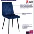 Infografika granatowego metalowego krzesła tapicerowanego Ukis