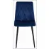Niebieskie welurowe krzesło tapicerowane Ukis