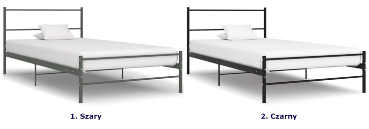 Dostępne kolory łóżka metalowego Rafael