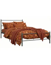 Szare metalowe łózko w stylu industrialnym 90x200 cm - Rafael w sklepie Edinos.pl