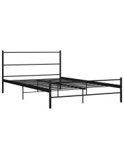 Czarne dwuosobowe łóżko metalowe 160x200 cm - Epix w sklepie Edinos.pl