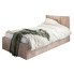 Beżowe welwetowe łóżko z zagłówkiem Barnet 6X - 3 rozmiary