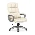 Kremowy skórzany fotel obrotowy Biso 3X