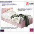 Tapicerowane różowe łóżko młodzieżowe Barnet 6X