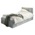 Popielate łóżko tapicerowane z zagłówkiem Barnet 6X - 3 rozmiary