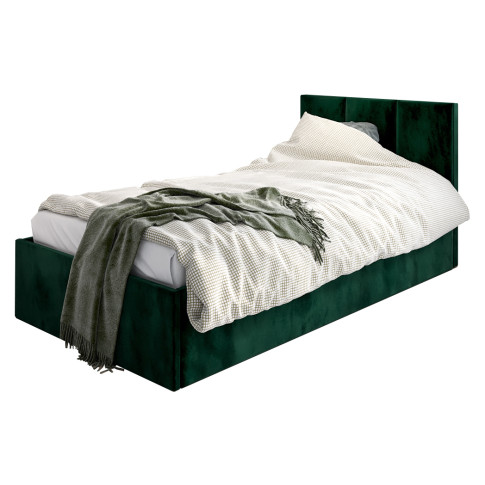 Zielone łóżko z zagłówkiem Barnet 6X