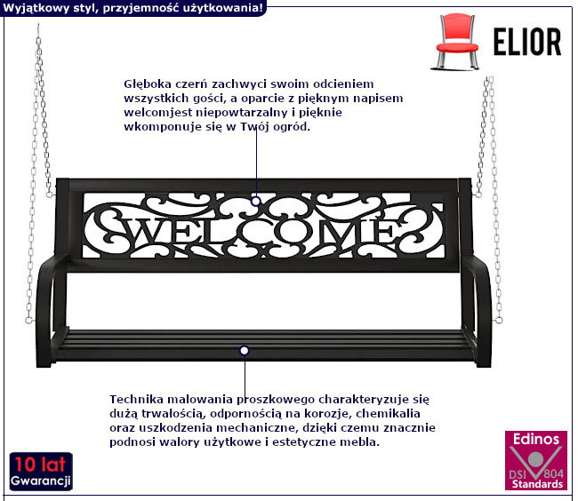 Huśtawka ogrodowa Aveira 5X