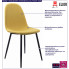 Infografika żółtego gładkiego krzesła tapicerowanego Ipos