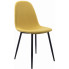 Żółte tapicerowane krzesło metalowe - Ipos