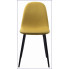 Żółte minimalistyczne krzesło tapicerowane do jadalni nowoczesnej Ipos