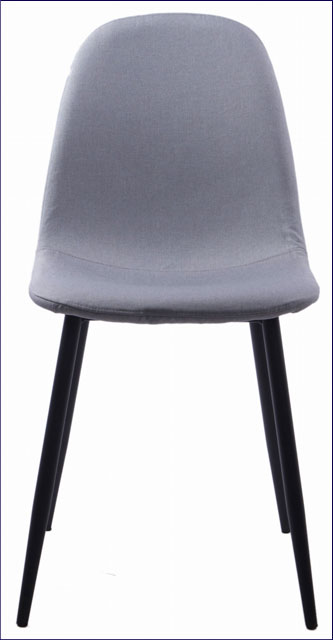Jasnoszare tapicerowane krzesło kuchenne metalowe Ipos