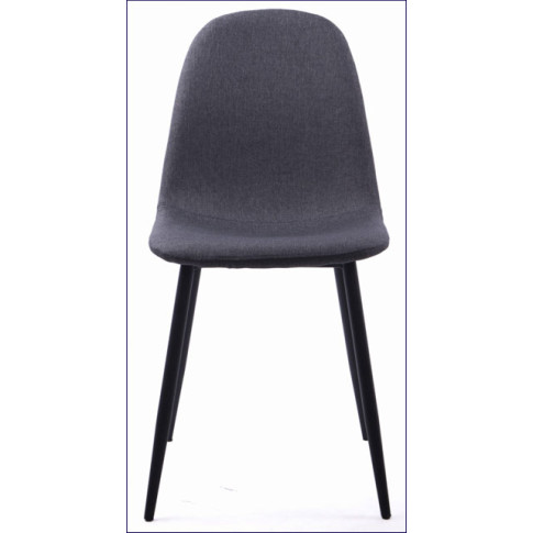 Ciemnoszare krzesło metalowe tapicerowane Ipos