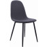 Ciemnoszare gładkie krzesło tapicerowane - Ipos