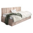 Beżowe welwetowe łóżko sofa Barnet 7X - 3 rozmiary