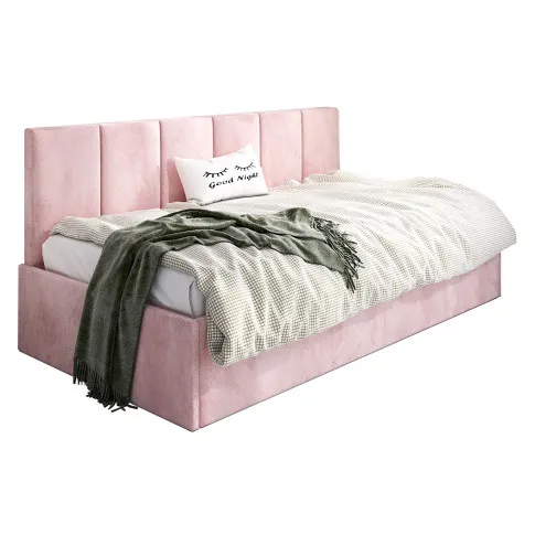 różowe łóżko sofa z oparciem Barnet 7X