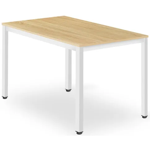 Prostokątny stół na metalowych nogach 120x60 dąb biały Ativ