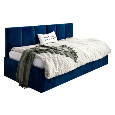 granatowe łóżko sofa z oparciem Barnet 7X