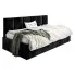 Czarny tapczan sofa z oparciem Barnet 7X - 4 rozmiary