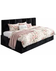 Czarny tapczan sofa z oparciem Golones 7X - 4 rozmiary w sklepie Edinos.pl