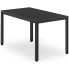 Czarny stół na metalowych nogach 120x60 - Ativ