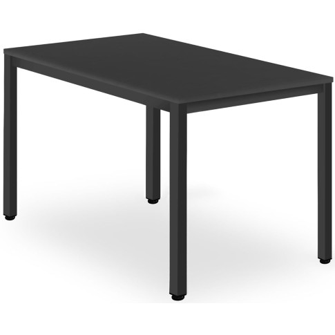 Czarny stół prostokątny do jadalni industrialnej Ativ