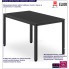 Infografika stołu prostokątnego 120x60 na metalowych nogach czarny Ativ