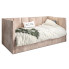 Beżowe tapicerowane łóżko z oparciem Barnet 8X