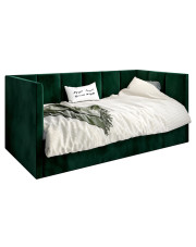Zielone tapicerowane łóżko młodzieżowe Barnet 8X - 3 rozmiary