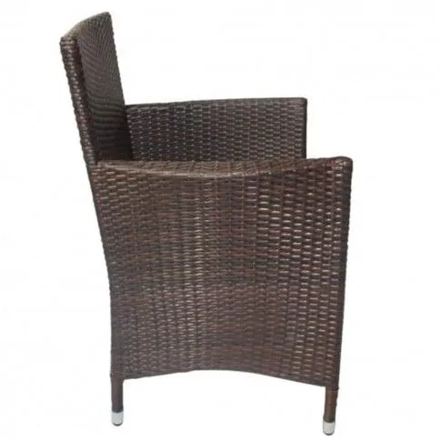 Zdjęcie zestaw 2 foteli z rattanu w kolorze brązowym z poduszkami | Edinos.pl